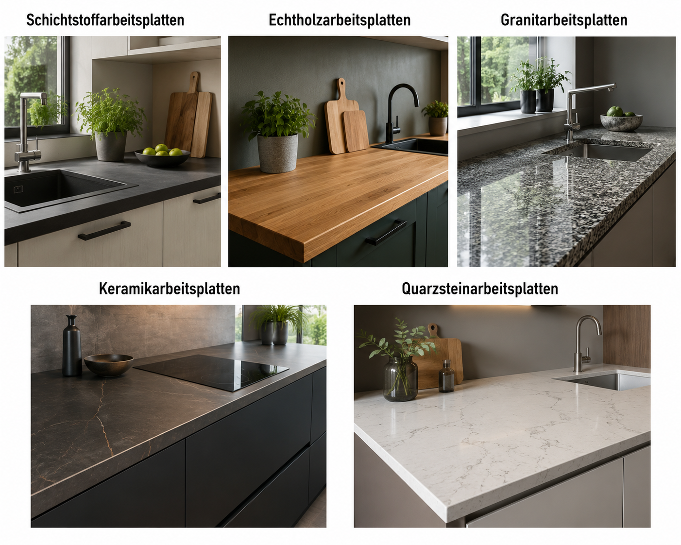 Wie finde ich die für mich passende Arbeitsplatte für meine neue Einbauküche?